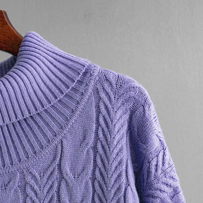 Winter 2024 New Women Knitted Warm Long Sweater Dress Women Autumn Fashion Loose Thickened Twist Knitted Vintage Dress Vestido