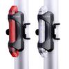 Ziyue Safety Bicycle USB 4 Lighting Rear Light Light, Taillight, Rechargeable, High-Brightness LED, Waterproof, Modes, (Red & White)