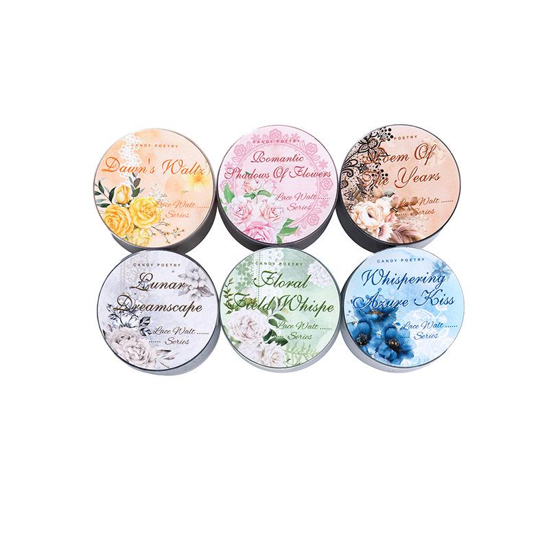1 Roll 4x200cm Lace Floral Tape Stickers Retro Hollow Lace Journal DIY Collage Decor Supplies