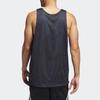 Adidas Reversible Sports Basketball Vest With Solid Color Logo Men Tops Carbon-Black IM4211