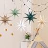 5Pcs Paper Star Lantern 9 Points Easy Assembly Supplies Party Decor Hanging Ornament for