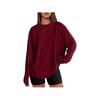New Solid-color Long-sleeved Round-neck T-shirt A Loose and Casual Women's Top Is A Versatile Base Layer for Spring and Autumn