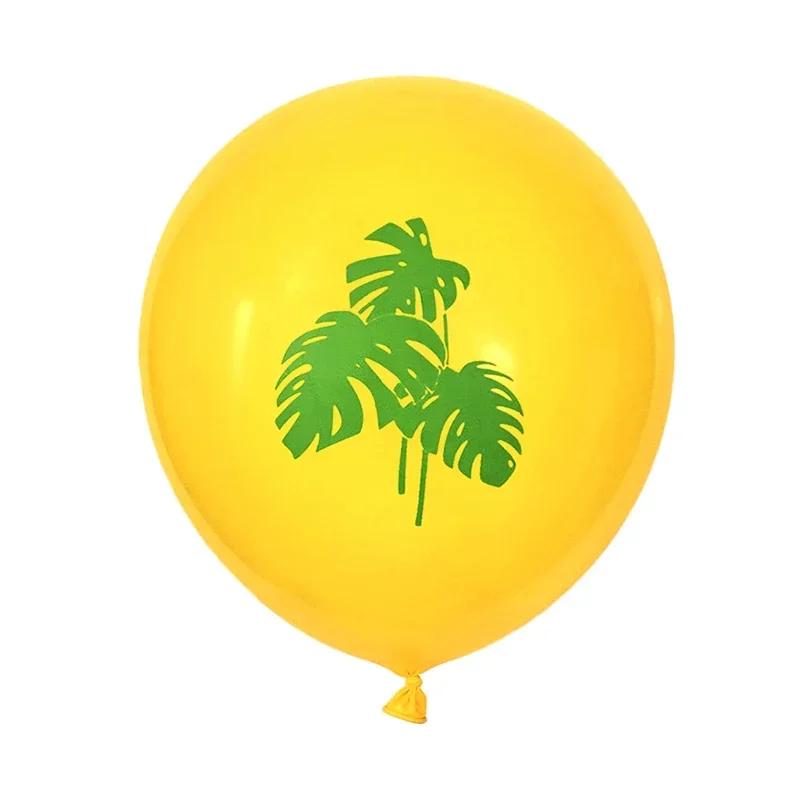 12Pcs 12inch Hawaiian Aloha Tropical Luau Latex Balloons for   Summer Beach Birthday Bar Party Wedding Supplies