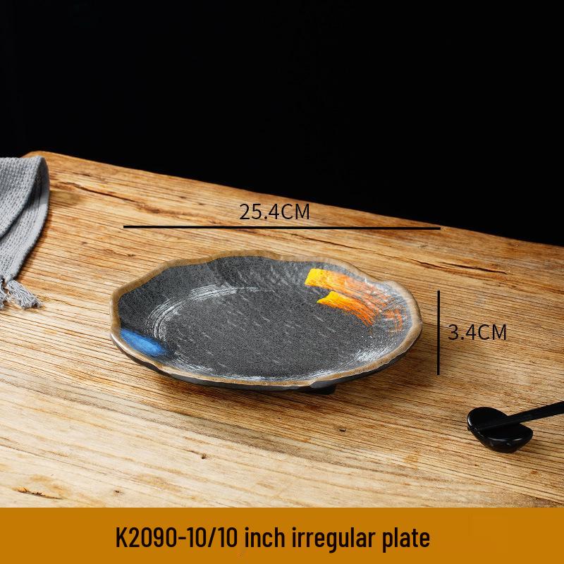 Melamine Sushi & Yakiniku Plate: Japanese Restaurant Tableware for BBQ & Hot Pot