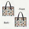 Halloween Pumpkin Print Canvas Tote Bag Casual Daily Large Capacity Handbag
