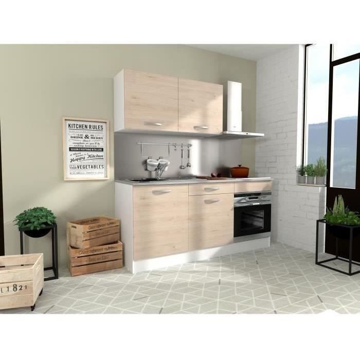 Cuisine complète OSLO - L 180cm - Chêne - Plan de travail inclus
