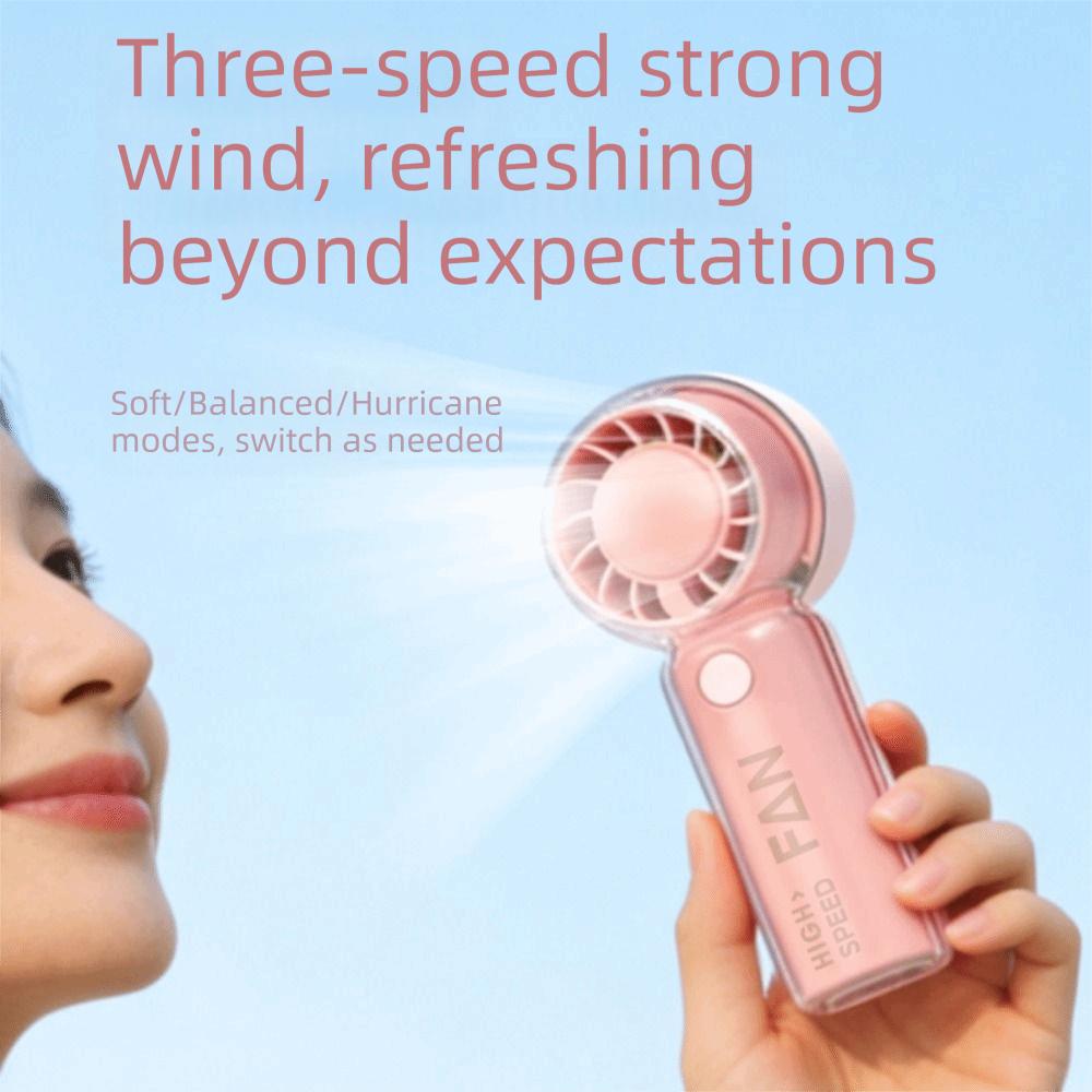 USB Rechargeable Mini Handheld Fan Powerful Wind Cooling and Ice Pack Fan Turbo Fan  Travel