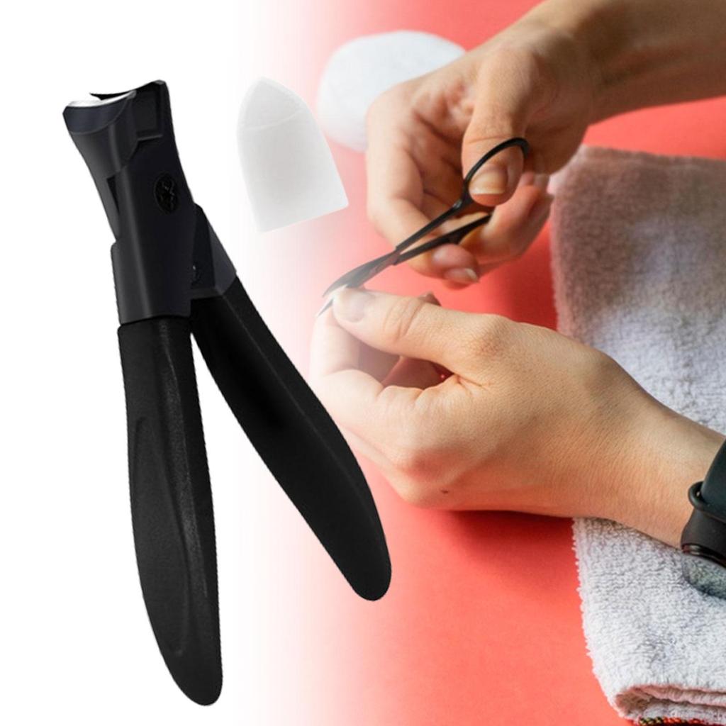 Nail Clipper Fingernail Ergonomic Handle Wide Jaw Opening Toenail Cutter for Thick