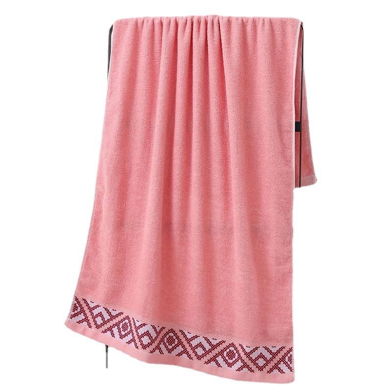 Soft and Comfortable Coral Velvet Striped Bath Towel Set, Durable and Quick-Drying, Suitable for Bathroom and Swimming Pool