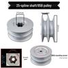 Dual Groove Pulley for Air-Cooled Diesel Engines - 8/B Groove, 178/186/188 Spline Shaft, Six Teeth