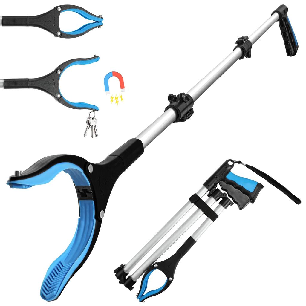 Housolution Magic Grab Pomocník na odpadky Celková délka Nosnost Dlouhý hrot z hliníkové slitiny Směr Modrá ruka, Tyč, Sběr, Ruka, 110cm, 3kg, Typ,