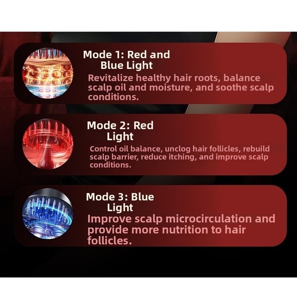 Multifunctional Introduction Liquid Head Massage Comb 2in 1 Vibrating Head Relaxation Tool Gift
