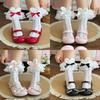 Lolita Girl Cotton Ankle Socks With Heart Pattern And Lace Trim For Spring Wear