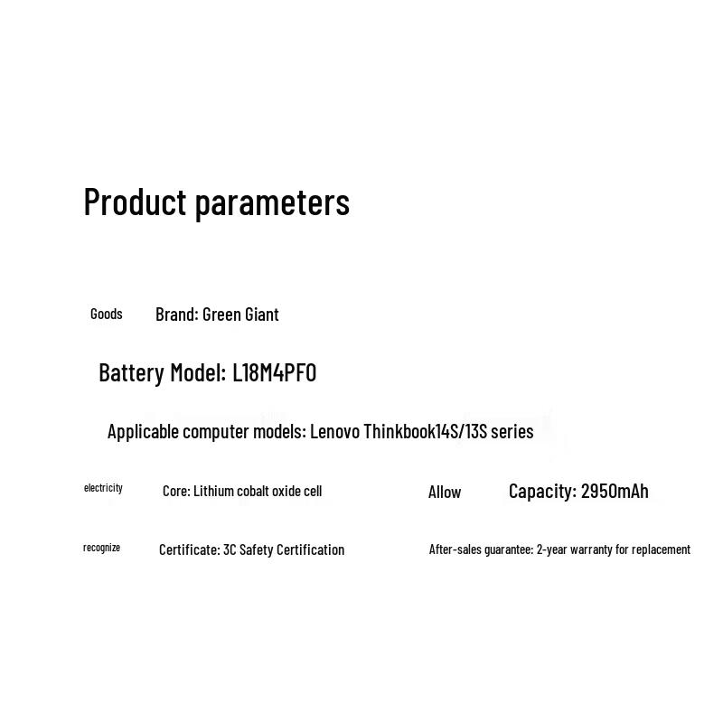 Llano Laptop Battery for Lenovo ThinkBook & Zhaoyang Series