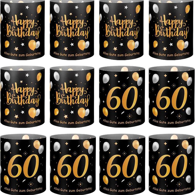 

WTEMPO Абажур на день рождения, настольное украшение, сделай сам, креативная вечеринка на день рождения, мини-лампа/подсвечник, окружающие накладки, домашний декор, аксессуары для освещения 12pcs