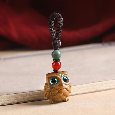 Owl Ornaments Mini Wooden Carving Multiple Styles Pendant Diy Phone/Keychain Decoration A Gift For A Friend Event Souvenirs