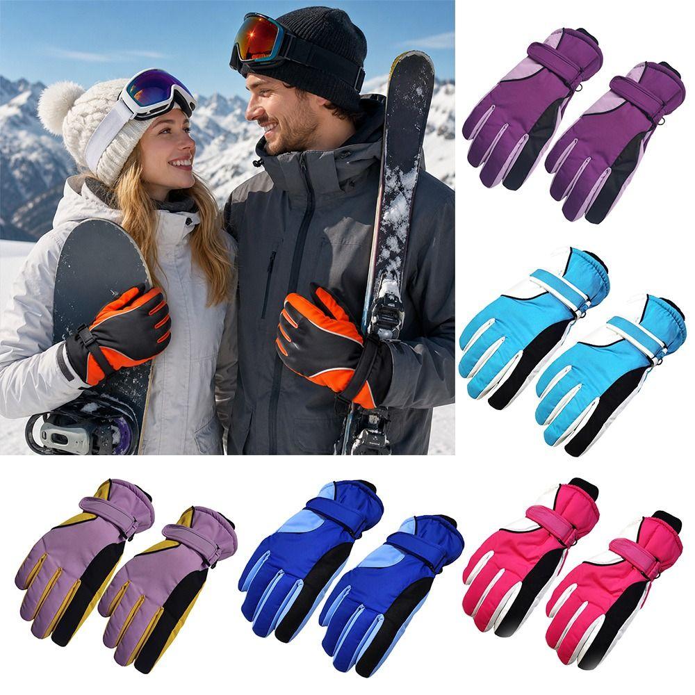 Waterproof Cycling Gloves Warm Snowboard Gloves Fashion Winter Skiing Gloves for Men Women