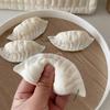 Neuheit Lustiger Simulations-Knödel Schlüsselanhänger Lebensecht Weich Knetbar Knödel Quetschen Realistisch Mini-Essen Anhänger Schlüsselanhänger Anhänger