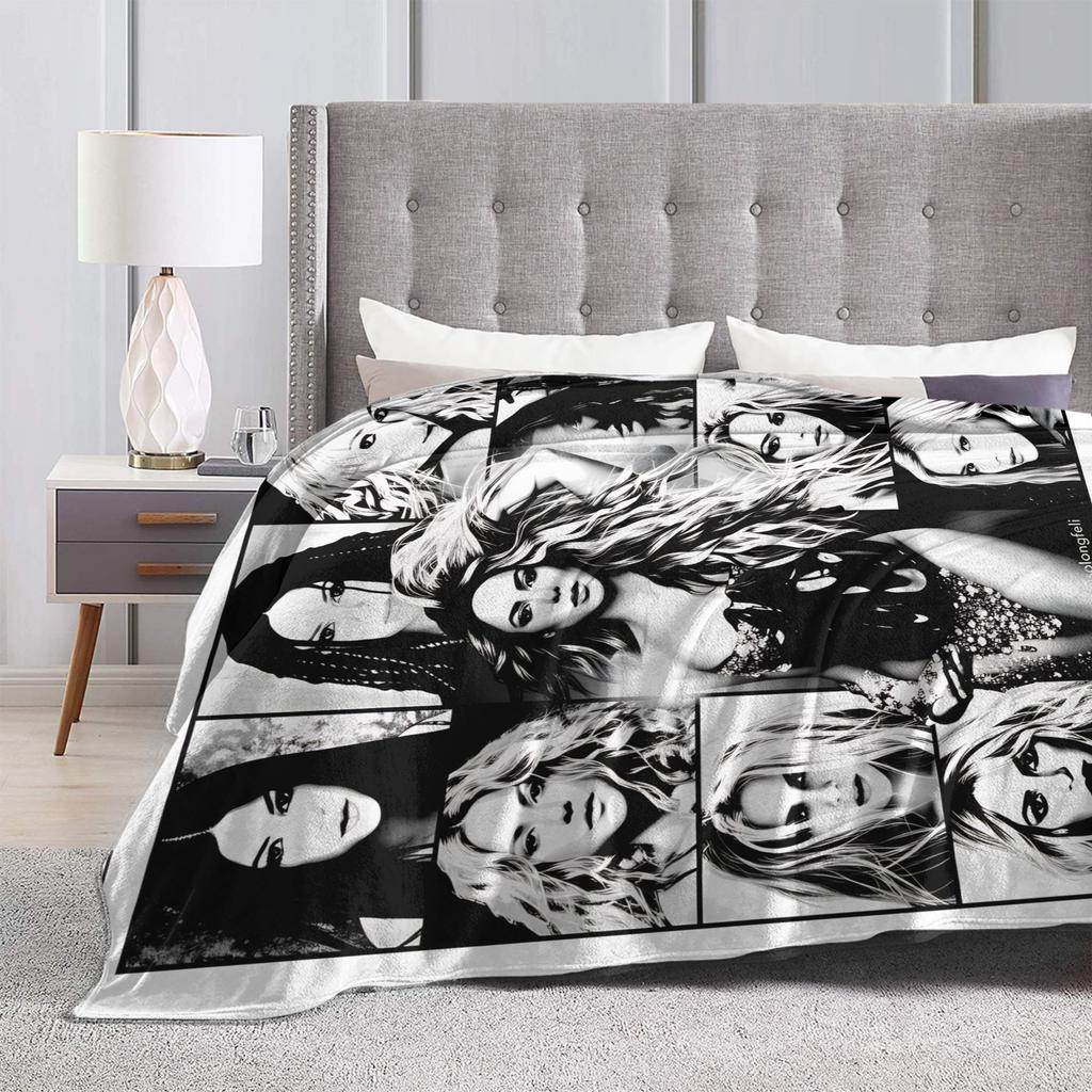 Warm Soft Blanket Airplane Travel Shakira Throw Blanket Singer Pop Flannel Bedspread For Couch Chair Novelty Sofa Bed Cover