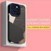 Vertical Grain Leather Shell Wood Printed Patterned Shockproof Soft Silicone Case with Camera Lens Full Protection for iPhone