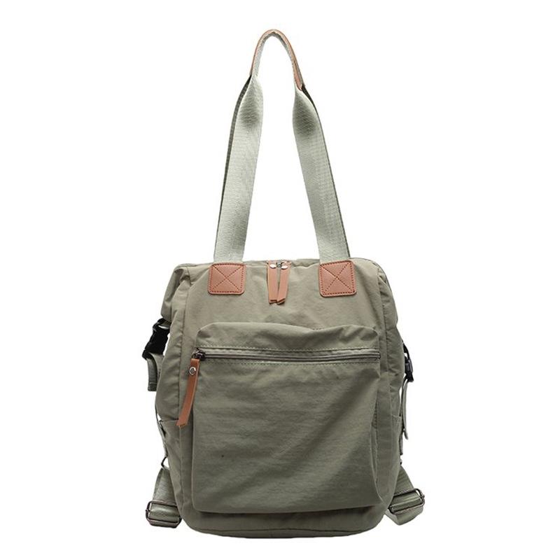 Schoolbag for women, Korean style large capacity washable canvas backpack, versatile commuting ins, casual high school and college student backpack
