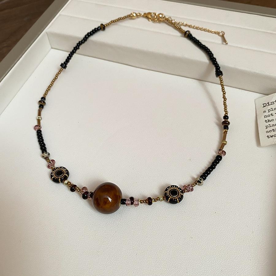 Bohemian Shell Beaded Necklace Lightweight Luxury Ethnic Choker Vacation Beach Jewelry for Women