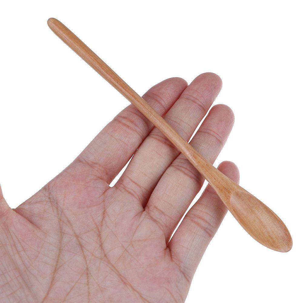 Tableware Handmade Kitchen Dining Rice Soup Kids Spoon Wooden Spoon Coffee Accessories Honey Tea Scoops Long Handle