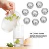 Stainless Steel Ice Spheres Chills Wine Whiskey Drink Chiller Stones Rocks with Tong