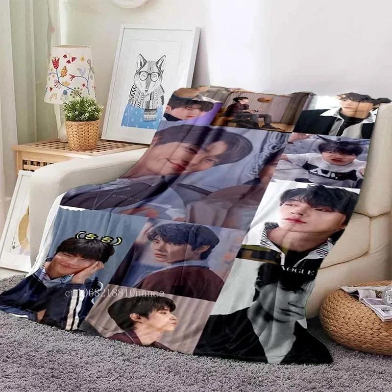 Hwang In Yeop Soft Flannel Blanket Kd Star Poster Blanket Sofa Bed Bedroom Living Room Portable Home Travel Break Blanket