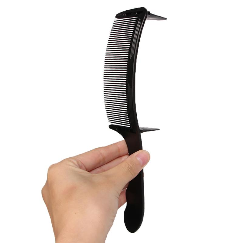 Professioneller Friseur-Haarschneidekamm mit gebogenem Positionierungs-Kamm, verstellbar, S-Bogen-Design