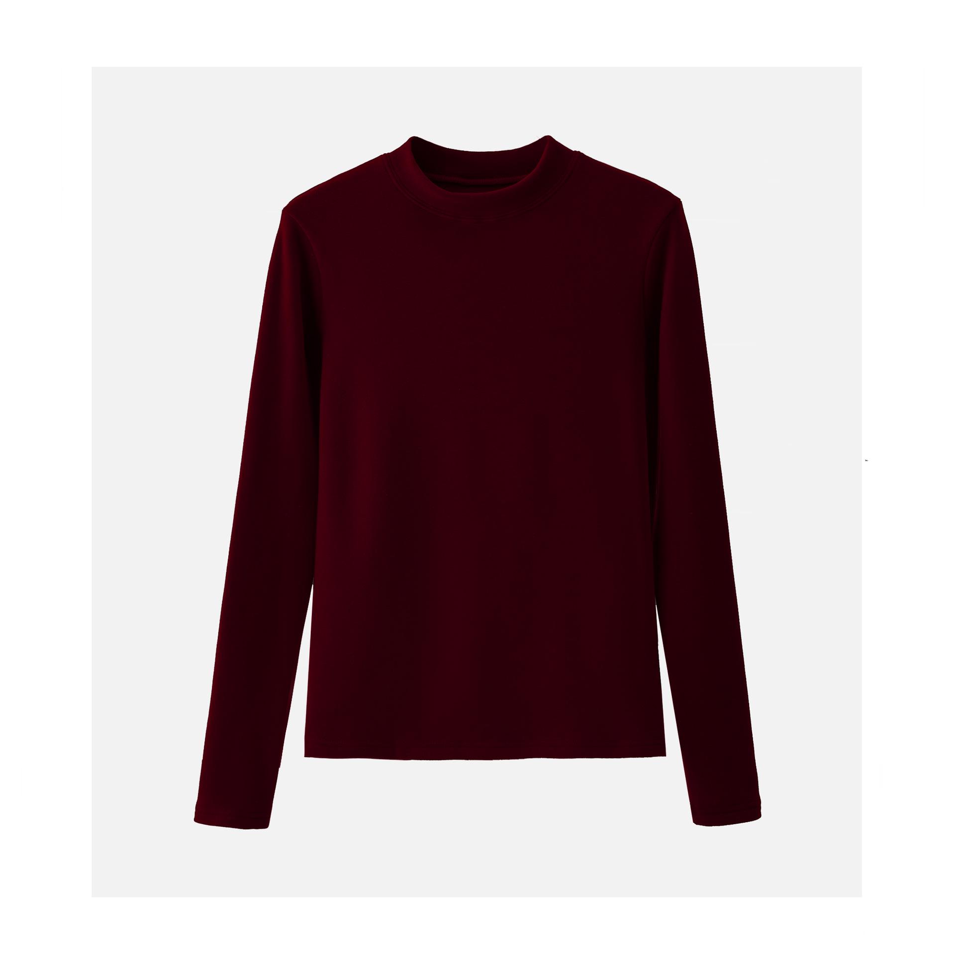 

Женский топ из бархата с воротником-стойкой и длинными рукавами, облегающий, осенне-зимний XL (135-150 jin)