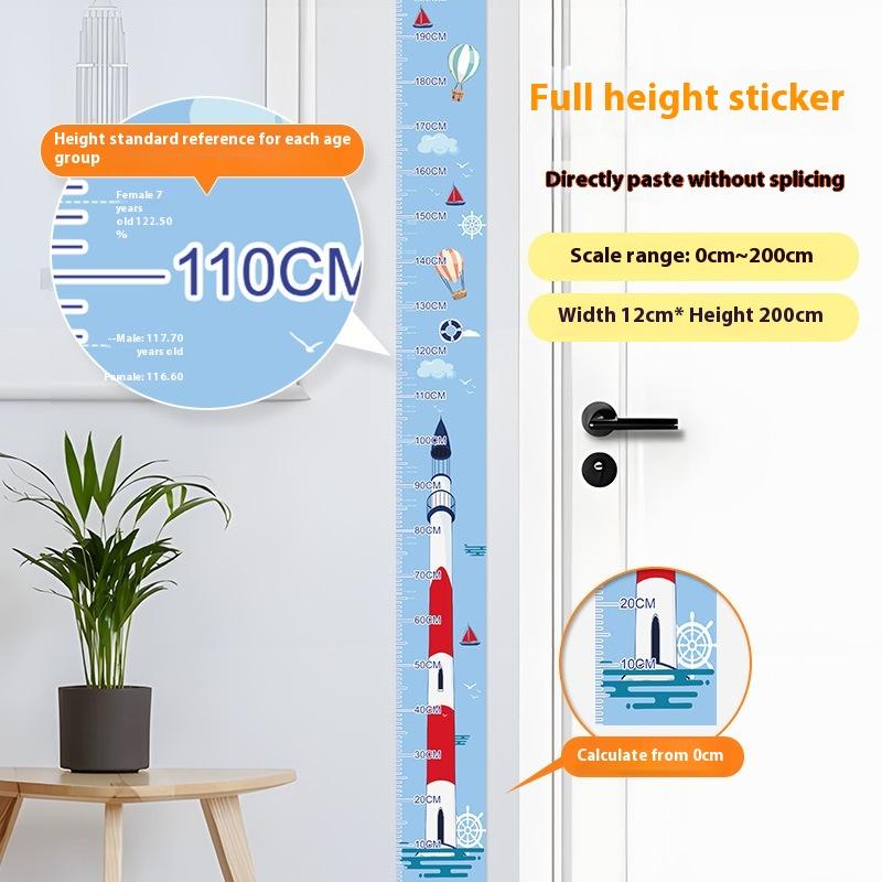 Height 2M Cartoon Wall Sticker Measuring Instrument Ruler For Measuring Height Sticker Wallpaper Growth Chart Can Be Removed