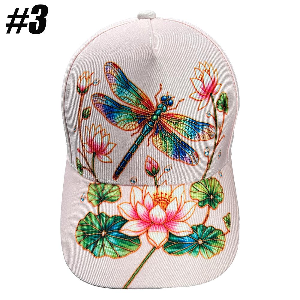 1PCS  Garden Morning Baseball Cap, Adjustable Hat, Hummingbird Flowers Theme Hat Lightweight and Breathable