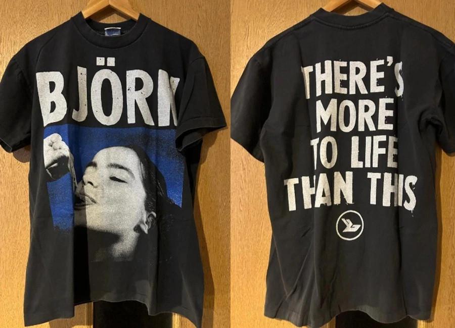 Vintage style Bjork Rock Concert Tour short sleeve 2 side shirt XXL
