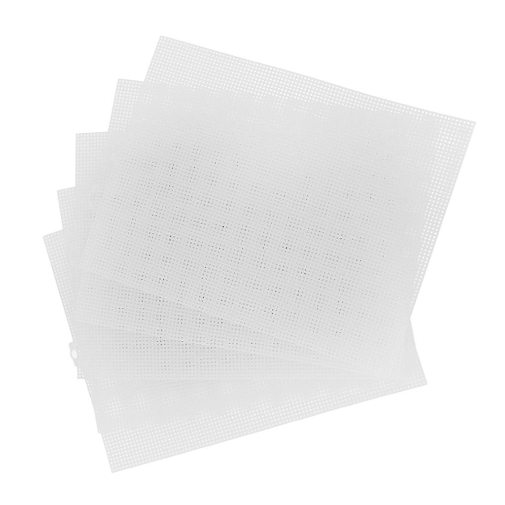 10Pcs 7 Count Plastic Canvas Sheets Cuttable Multifunctional Plastic Mesh Canvas Sheet for Coasters Tissue Boxes