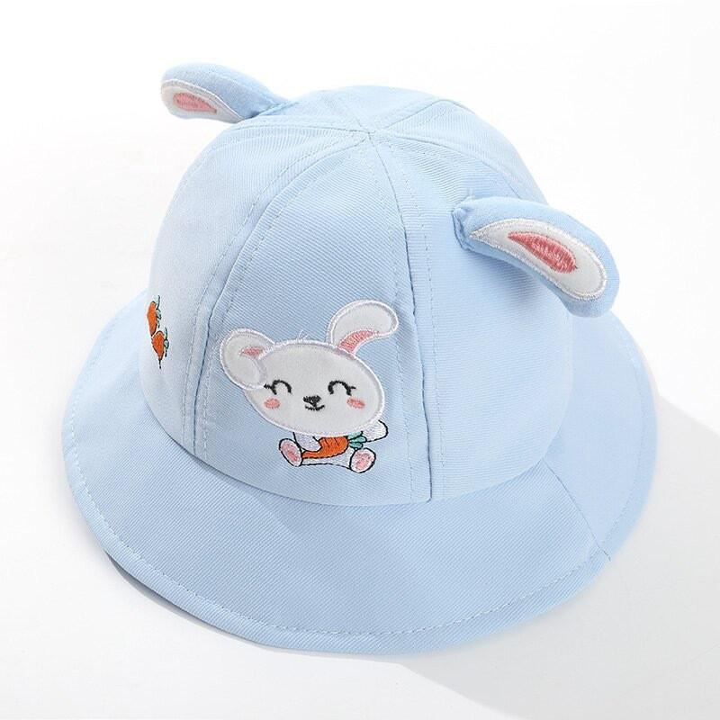 

Baby Bunny Toddler Sun Hat With Wide Brim For Outdoor Protection And Breathability синий