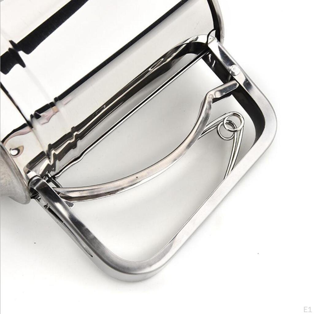 Mehlsiebbecher, Manuelles Backsieb-Netz, Edelstahl-Schüttler, Feinmaschig für