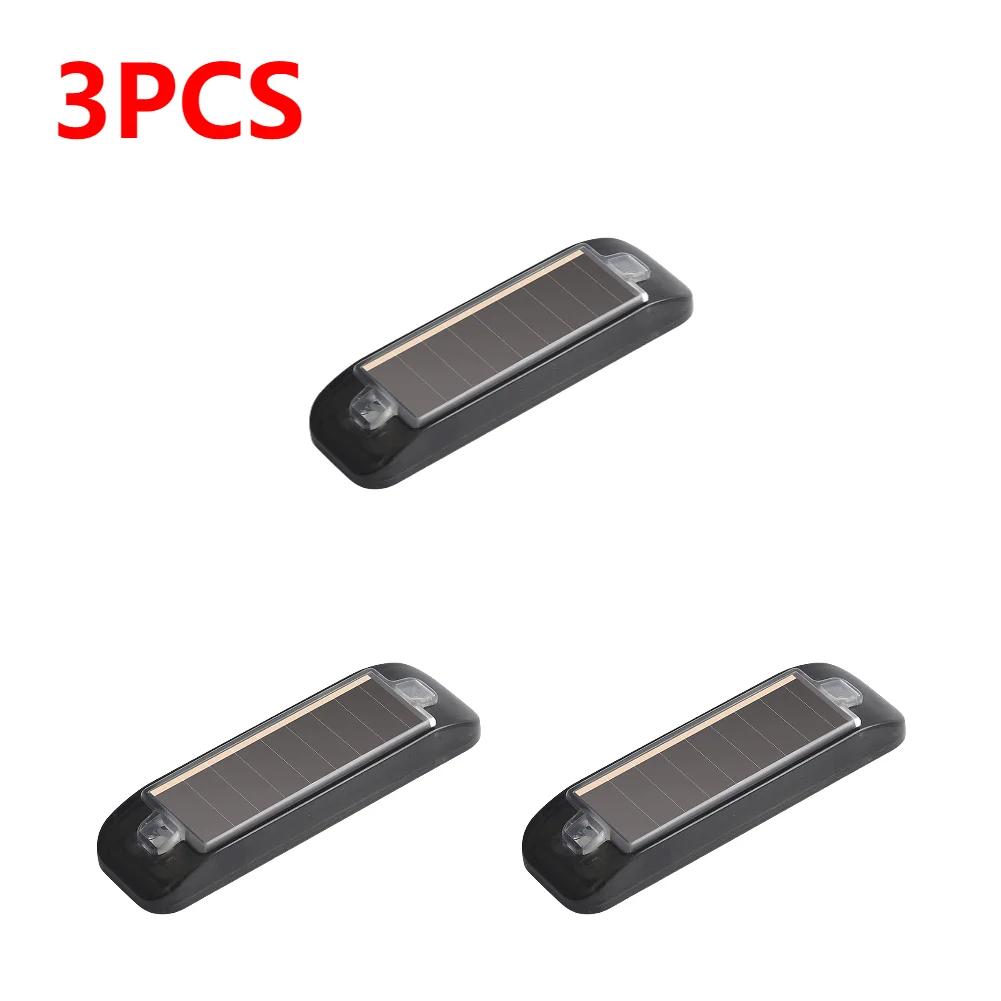 1-3PCS Solar Power Warning Light for Car Motorcycles LED Flashlight Indicator In-Night Caution Strobe Warning Light Running Lamp