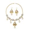 Bohemian Vintage Two - Piece Jewelry Set: Necklace and Earrings with Tassel Geometric Design