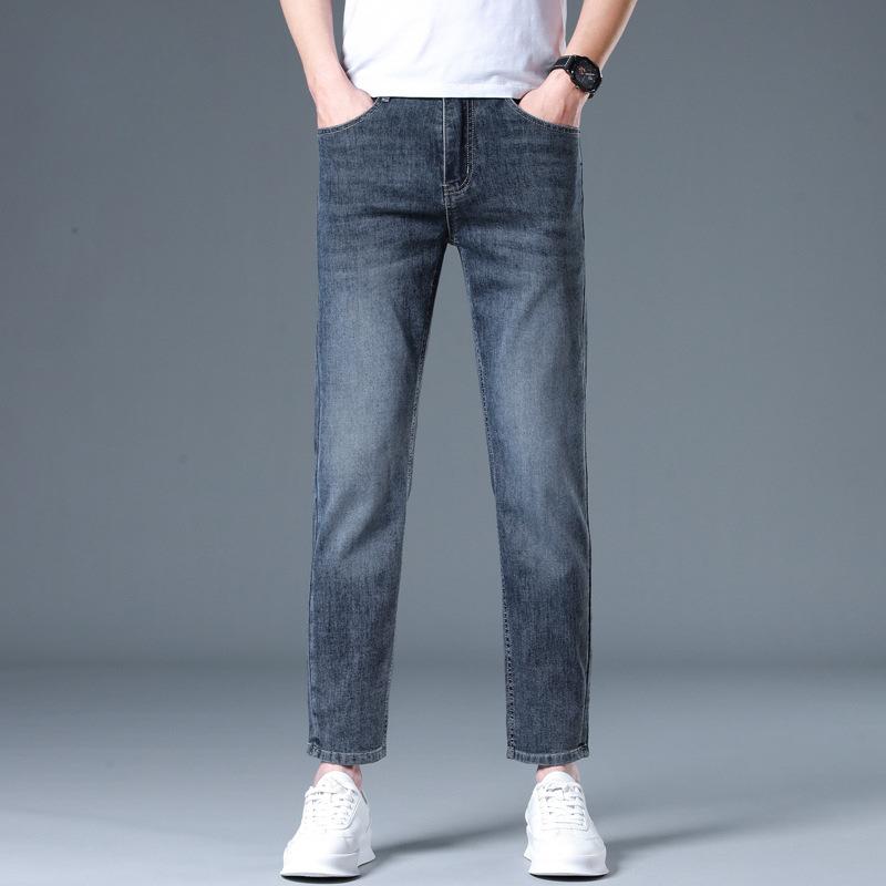 New Slim Jeans Men's Stretchy Slim Feet Casual Pants