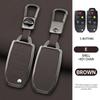 Zinc Alloy Leather Car Key Case for Volvo XC90 XC70 S80 S60 S40 V70 V50 C30 C70 5 Buttons Remote Cover Shell Keychain Accessorie