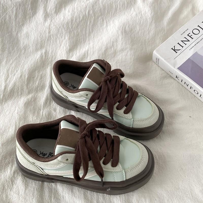 

Niche retro mint green board shoes women s 2025 spring and autumn new student versatile platform casual sports shoes tide 35 зелёный