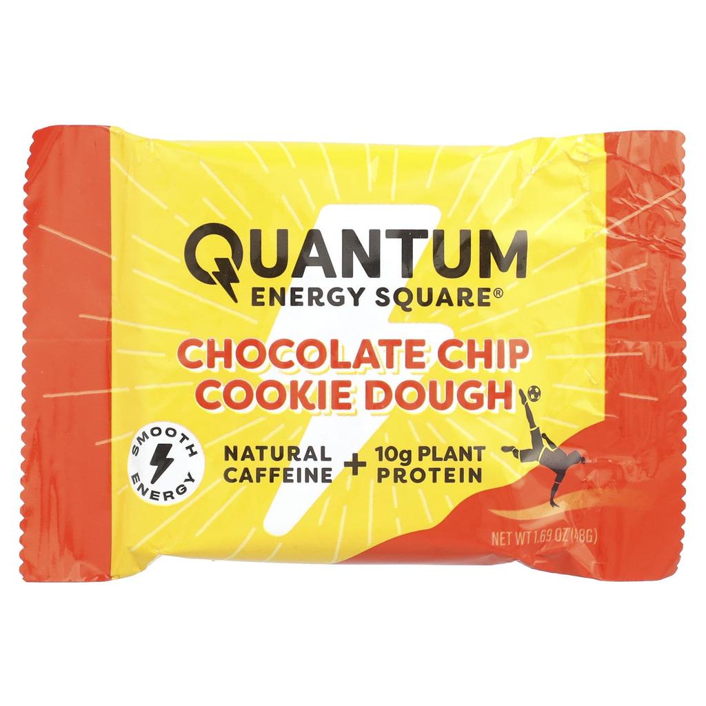 Energy Square®, Chocolate Chip Cookie Dough, 8 Bars, 48G (1.69Oz) Each