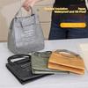 Portable Kraft Paper Lunch Pack Large Capacity Food Thermal Handbag Insulated Tote Bag  Women
