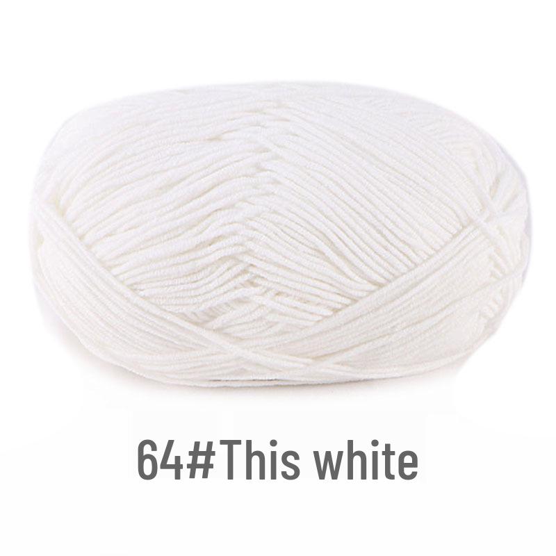 Su He 4-Strand Combed Cotton Yarn for Handmade Knitting: DIY Milk Cotton for Dolls, Cushions, and Blankets.