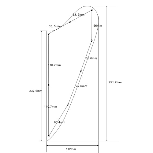 Guitar Pickguard for Gibson Firebird/Thunderbird Bass Guitar Pickguard Scratch Plate (3-Ply Black-1)