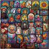 50 Cartoon Colored Glass Doodle Stickers Guitar Notebook Suitcase DIY Waterproof Stickers