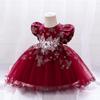 Girls Princess Embroidery Baby Flower Wedding Christmas Party Tutu Dress Teenager Children Kids Elegant Dress