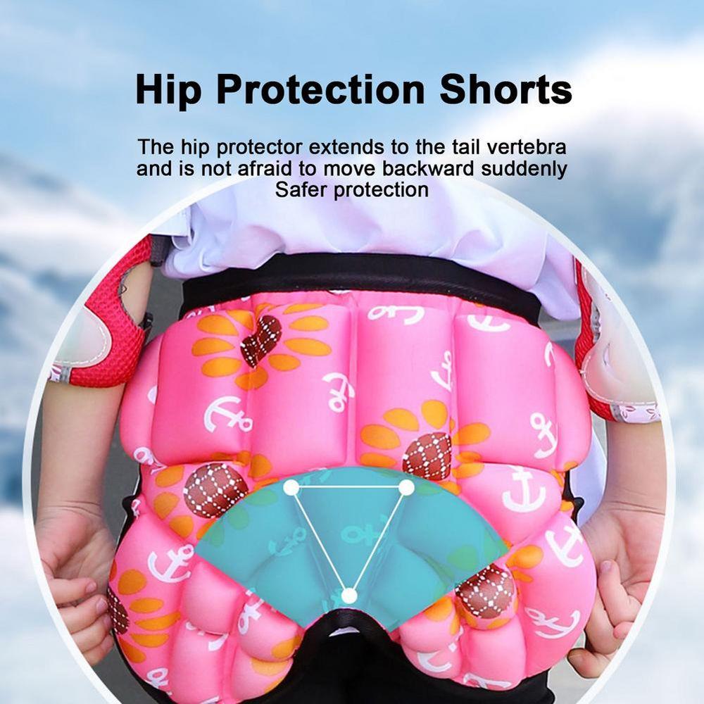 Beskyttelsesutstyr Korte Bukser 3D Polstret Midjebeskyttelse Støtpute Rumpebeskyttelse Pute Hoftebeskyttelsesshorts