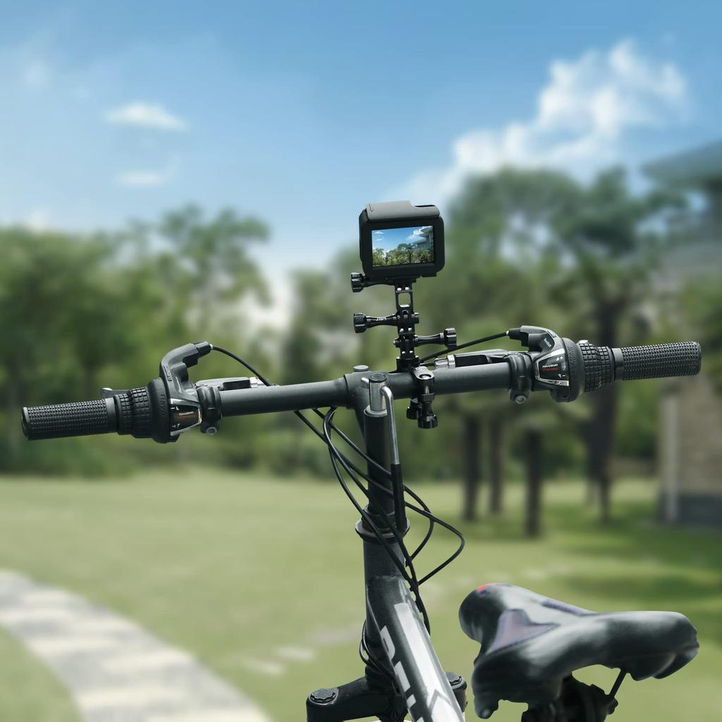 HSU Extension Arm Action Camera Accessory 360 Degree Conversion Tripod All Aluminum Compatible with GoPro Hero and Other Action Cameras Set, Adapter,